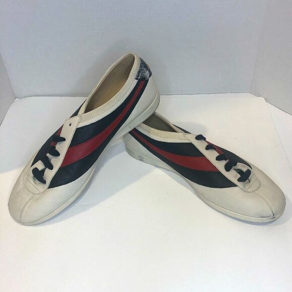 Gucci mens Falacer lace up sneakers size 8.5 - Picture 1 of 16